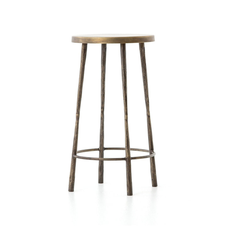 Weston Counter Stool - Hammered Aged Brass