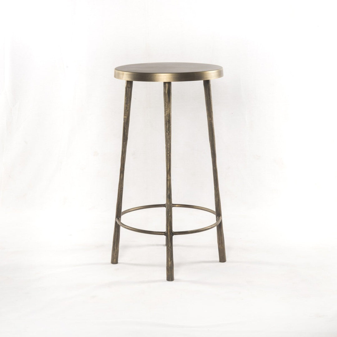 Weston Counter Stool - Hammered Aged Brass