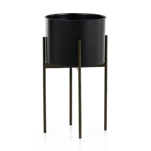 Jed Planter-Four Hands-FH-106537-003-DecorSmall-Iron Matte Black-13-France and Son