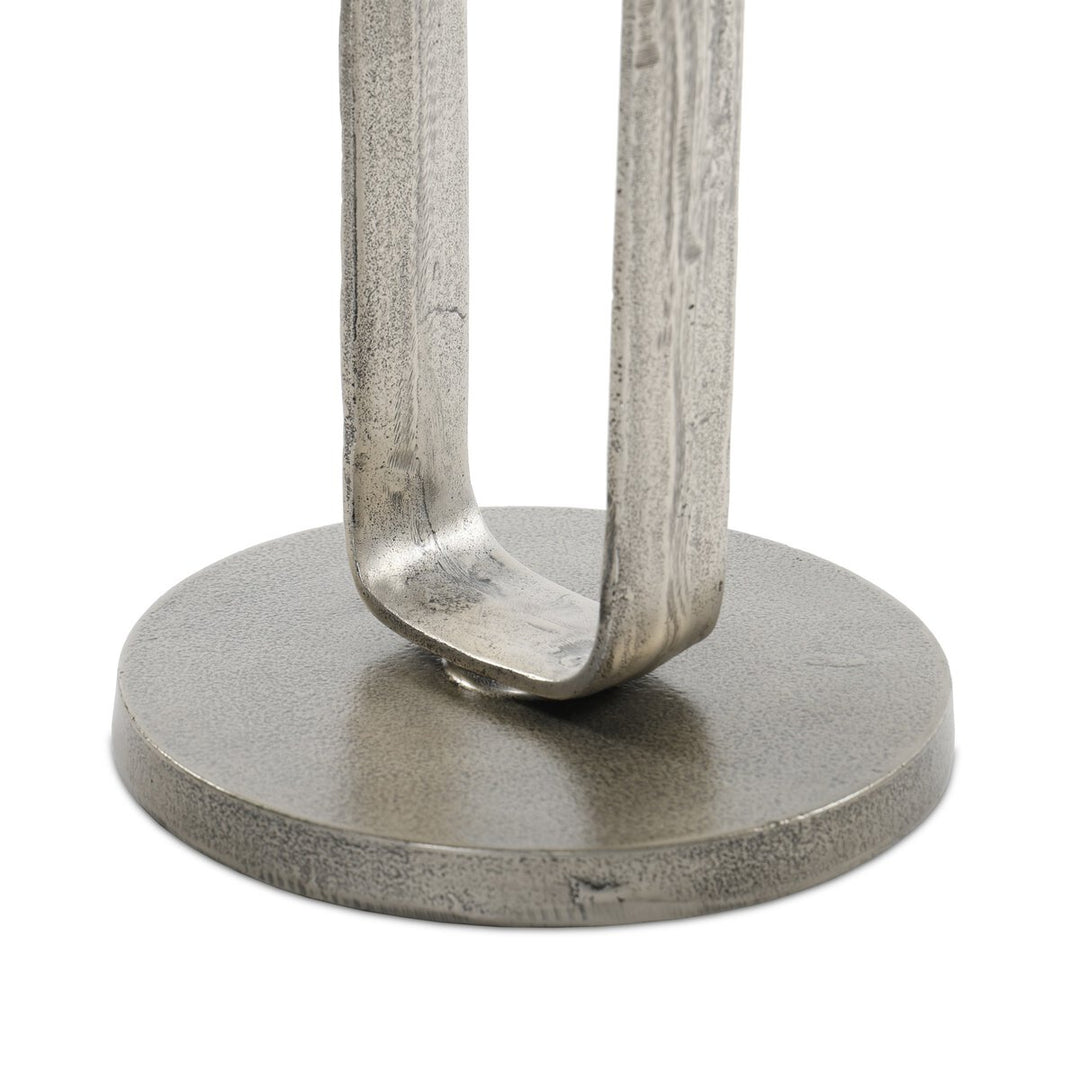 Winston End Table - Raw Antique Nickel