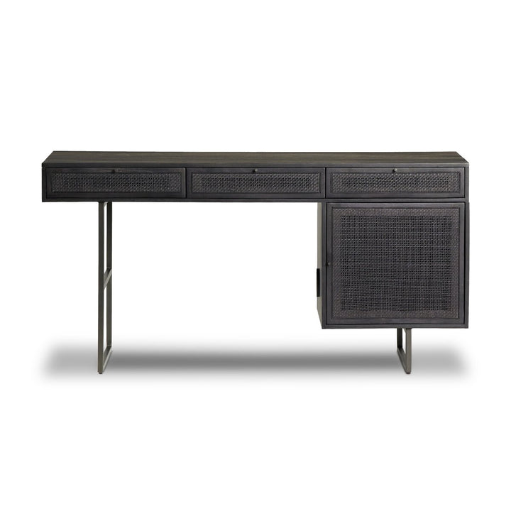 Monterey Desk - Black Wash W/ Black Cane