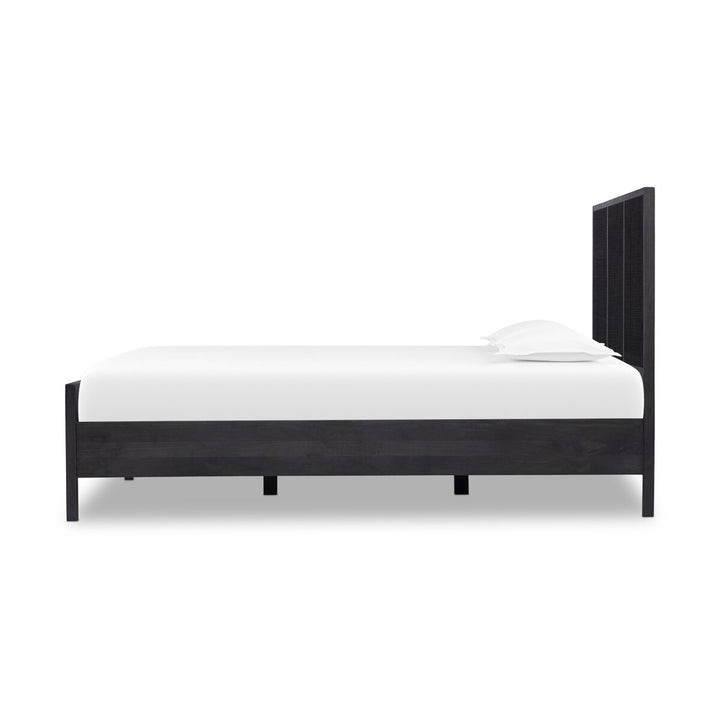 Adelaide Bed - Queen - Black Wash W/ Black Cane