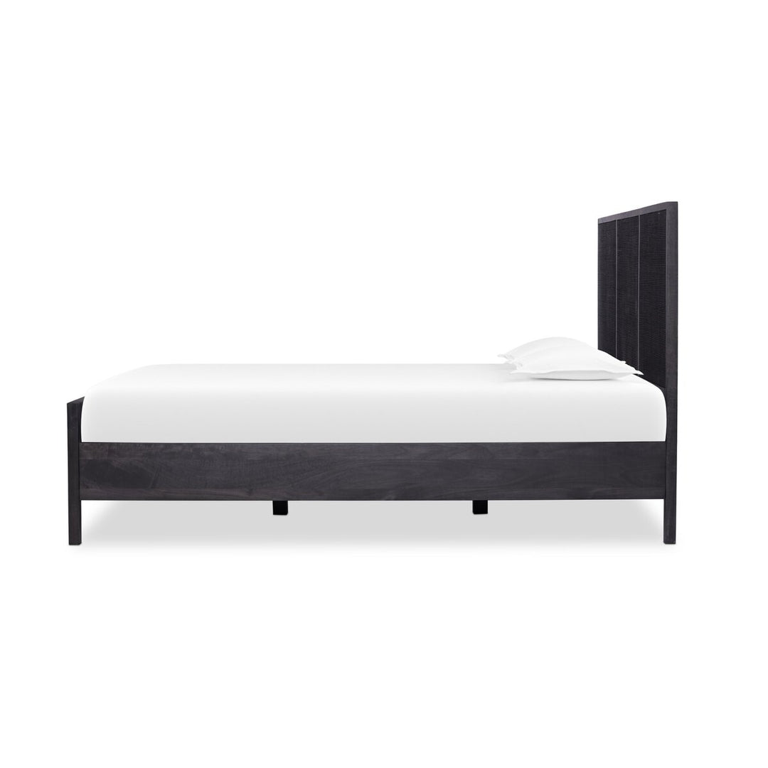 Adelaide Bed - King - Black Wash W/ Black Cane