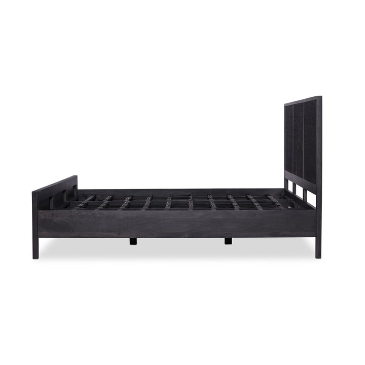 Adelaide Bed - King - Black Wash W/ Black Cane