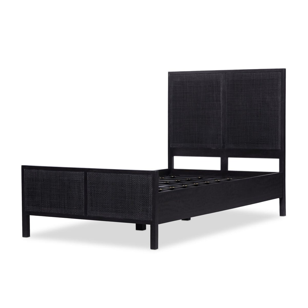 Adelaide Bed - Twin - Black Wash W/ Black Cane