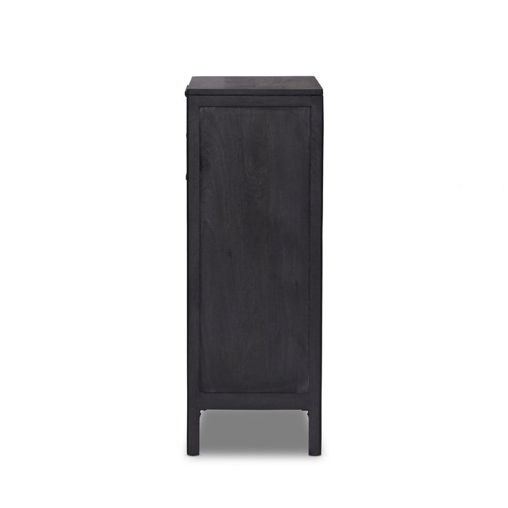 Adelaide Tall Dresser - Black Wash W/ Black Cane