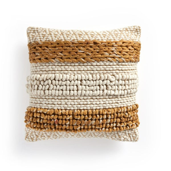 Textured Stripe Pillow Set of 2-Four Hands-FH-106840-005-PillowsTextured Ochre-1-France and Son