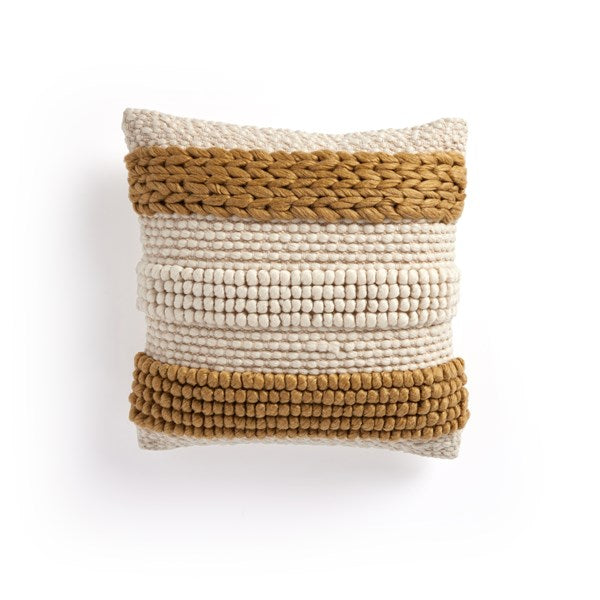 Textured Stripe Pillow Set of 2-Four Hands-FH-106840-006-PillowsOchre-4-France and Son