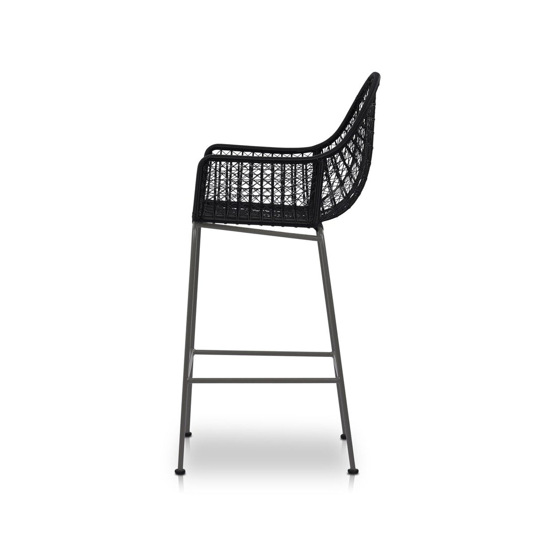 Canyon Outdoor Bar + Counter Stool - Bar Stool - Smoke Black - None