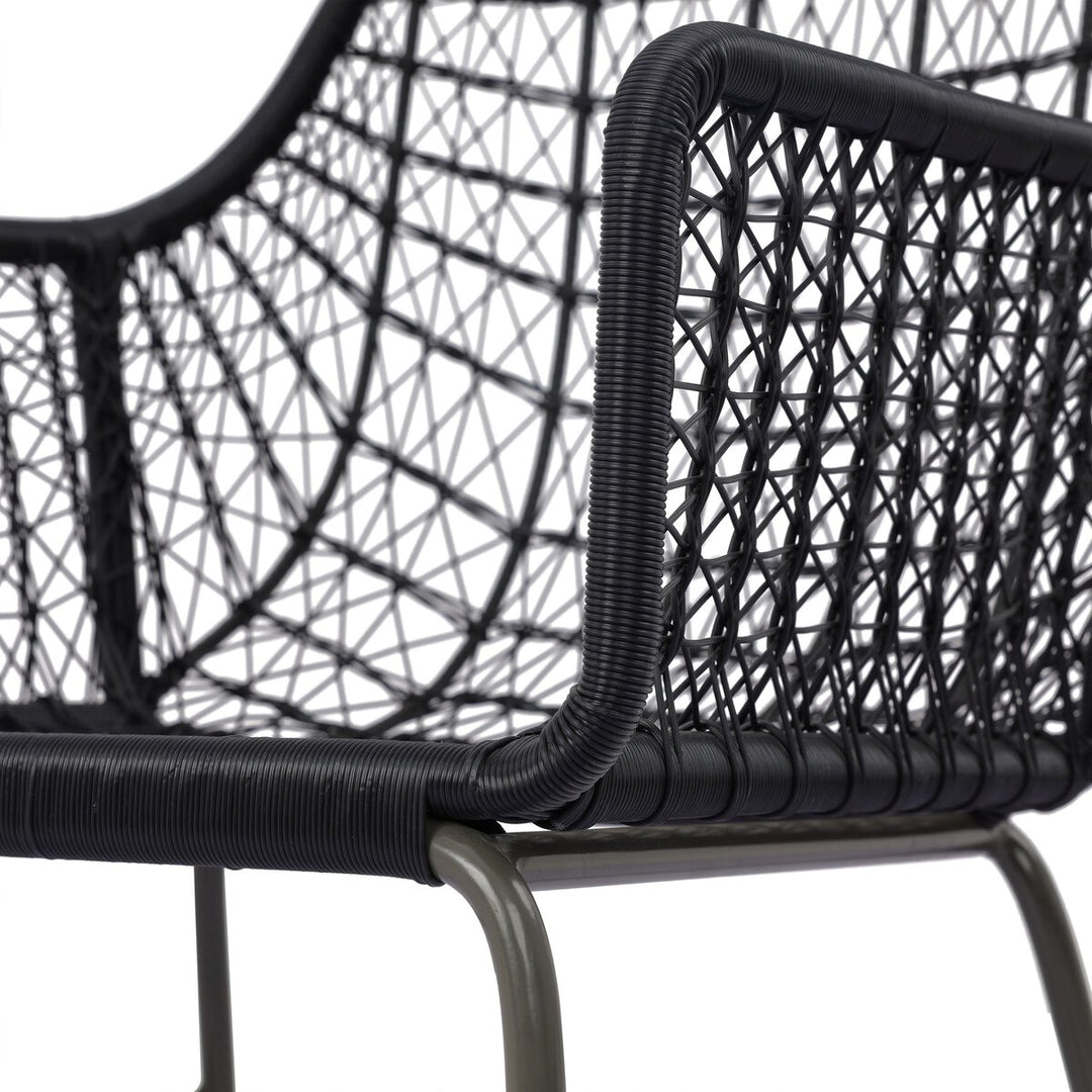 Canyon Outdoor Woven Dining Chair - Smoke Black - None