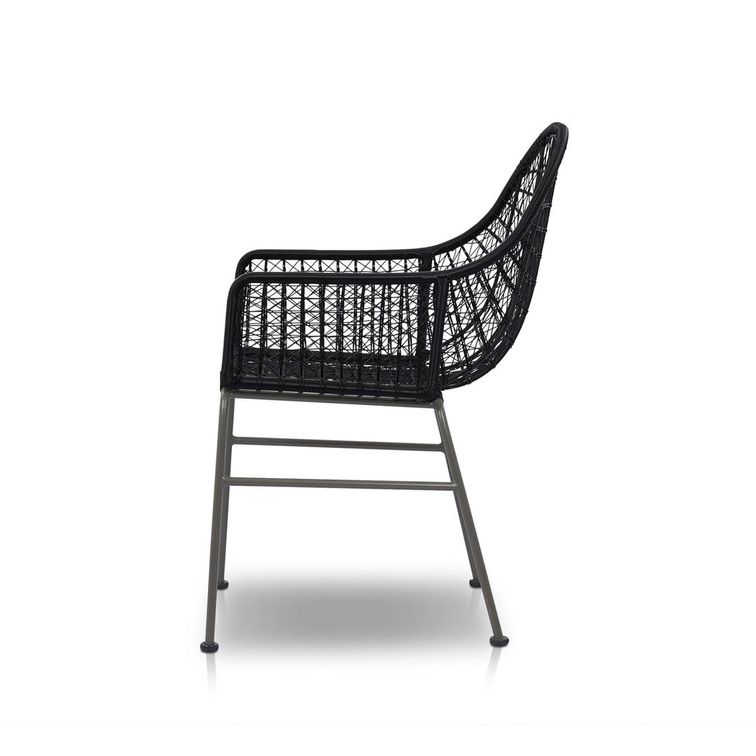 Canyon Outdoor Woven Dining Chair - Smoke Black - None