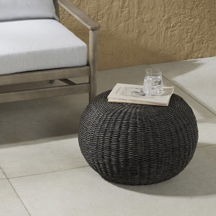 Orion Outdoor Accent Stool - Vintage Coal