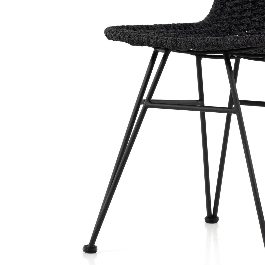 Deacon Outdoor Dining Chair - Thick Dark Grey Rope