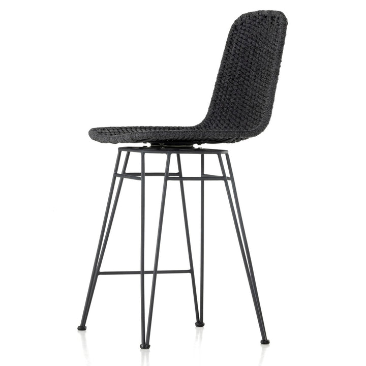 Elara Outdoor Swivel Bar + Counter Stool - Counter Stool - Dark Grey