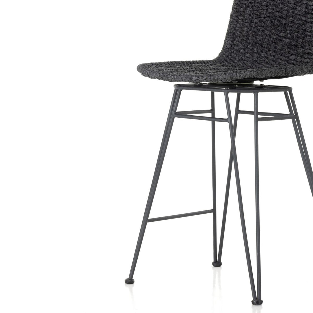 Elara Outdoor Swivel Bar + Counter Stool - Counter Stool - Dark Grey