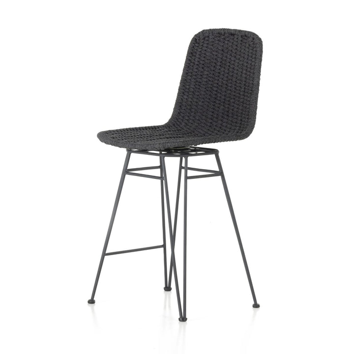 Elara Outdoor Swivel Bar + Counter Stool - Counter Stool - Dark Grey