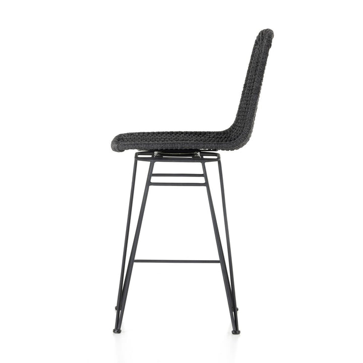 Elara Outdoor Swivel Bar + Counter Stool - Counter Stool - Dark Grey