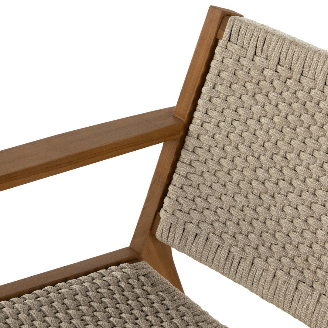 Declan Chair + Ottoman - Ivory Rope