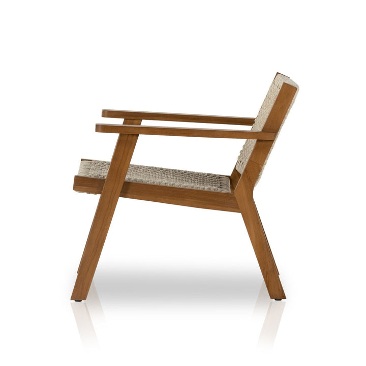 Declan Chair + Ottoman - Ivory Rope