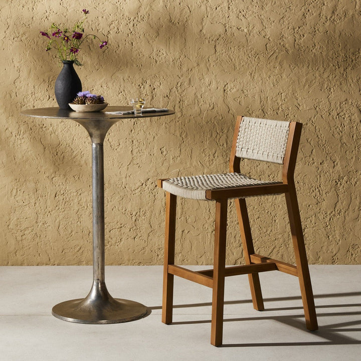 Declan Outdoor Bar Stool - Ivory Rope