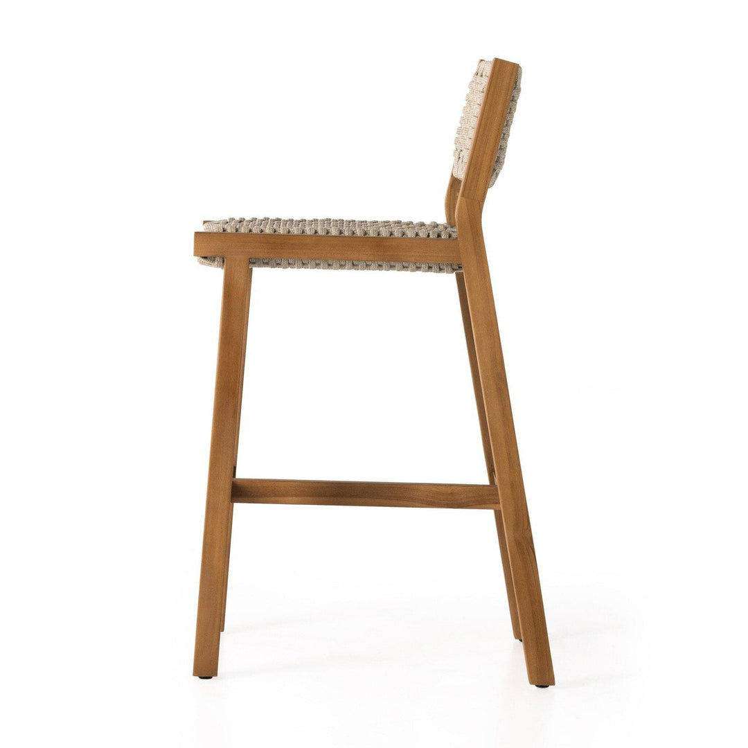 Declan Outdoor Bar Stool - Ivory Rope