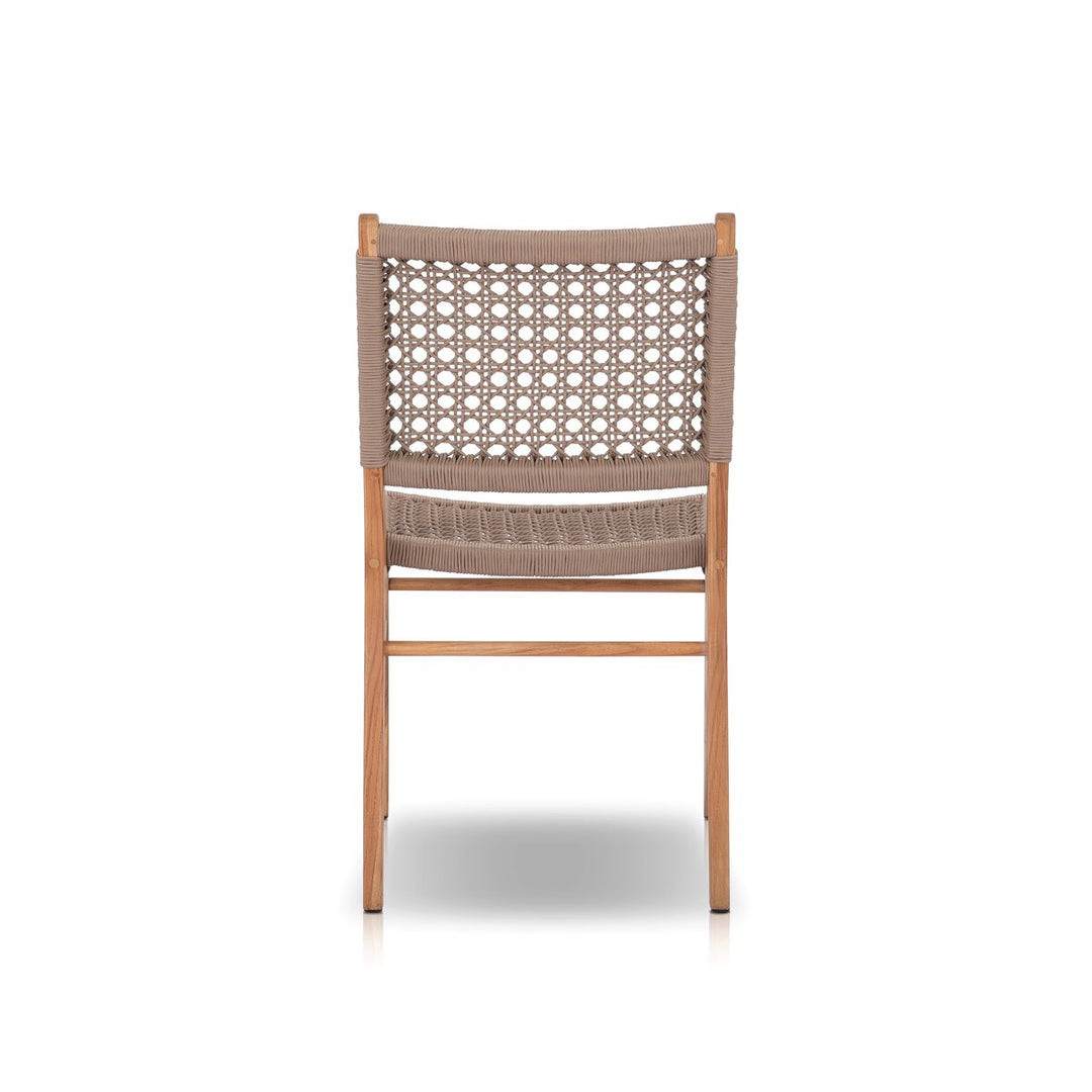 Belmont Outdoor Dining Chair - Natural Teak - Khaki Rope