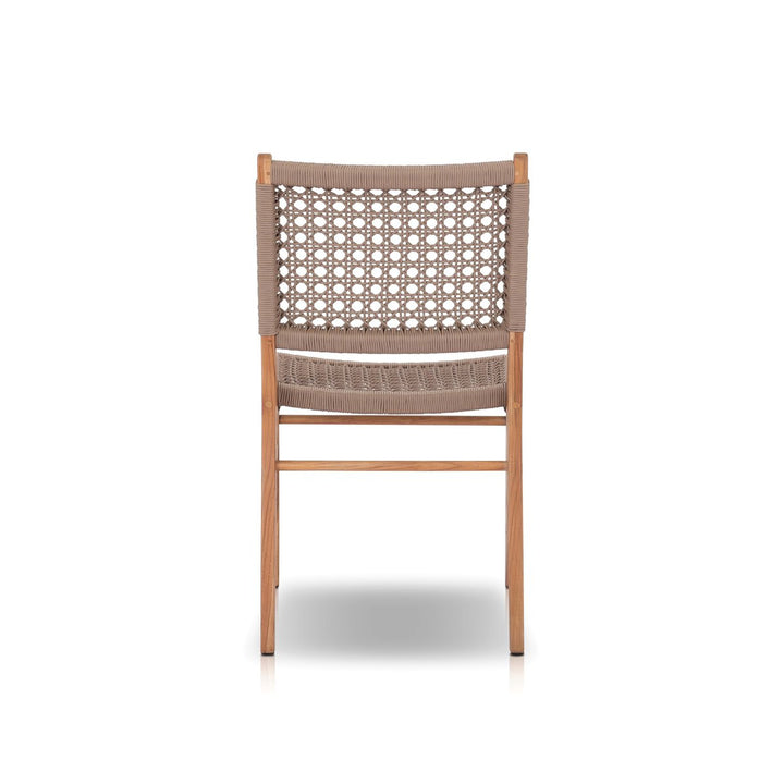 Belmont Outdoor Dining Chair - Natural Teak - Khaki Rope