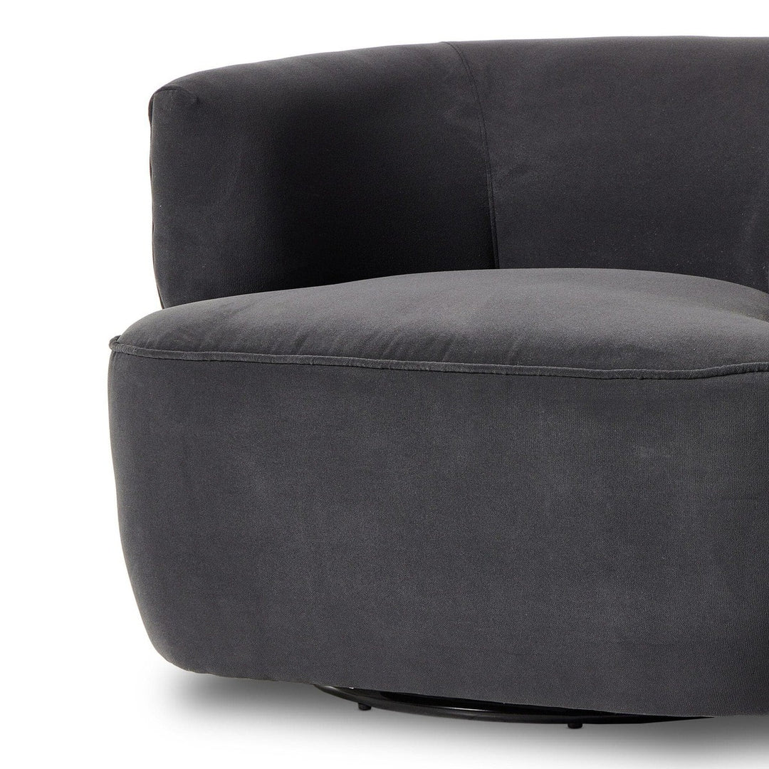 Maya Swivel Chair - Henry Charcoal