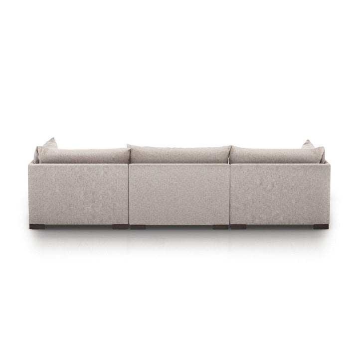 Weston 3-Piece Sectional - Bayside Pebble - With Ottoman