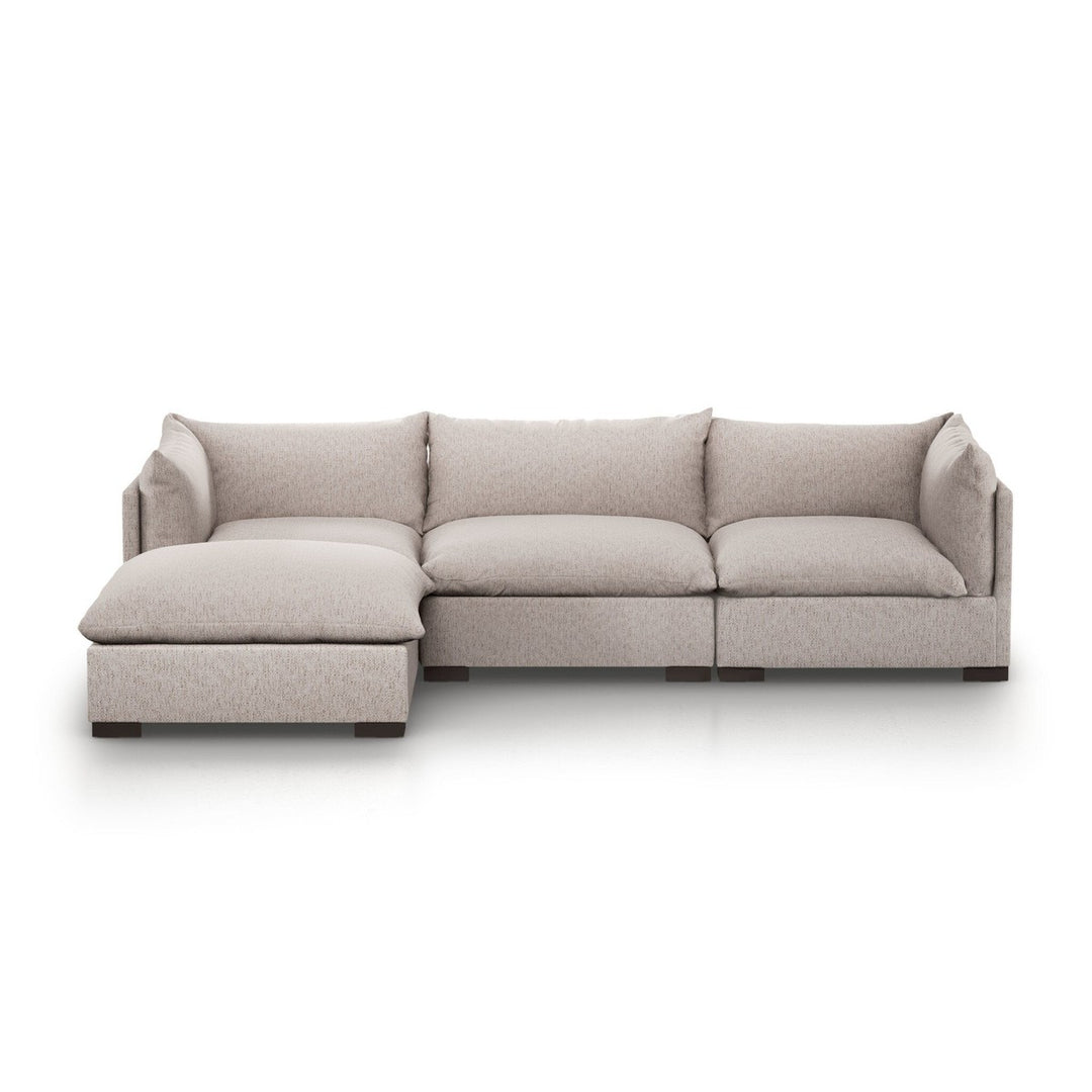 Weston 3-Piece Sectional - Bayside Pebble - With Ottoman