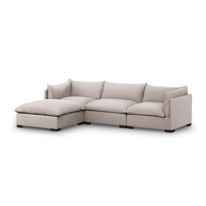 Weston 3-Piece Sectional - Bayside Pebble - With Ottoman