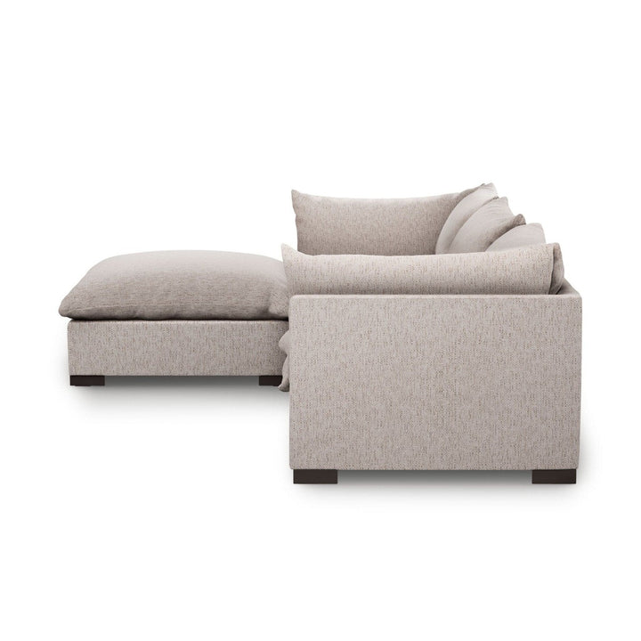 Weston 3-Piece Sectional - Bayside Pebble - With Ottoman