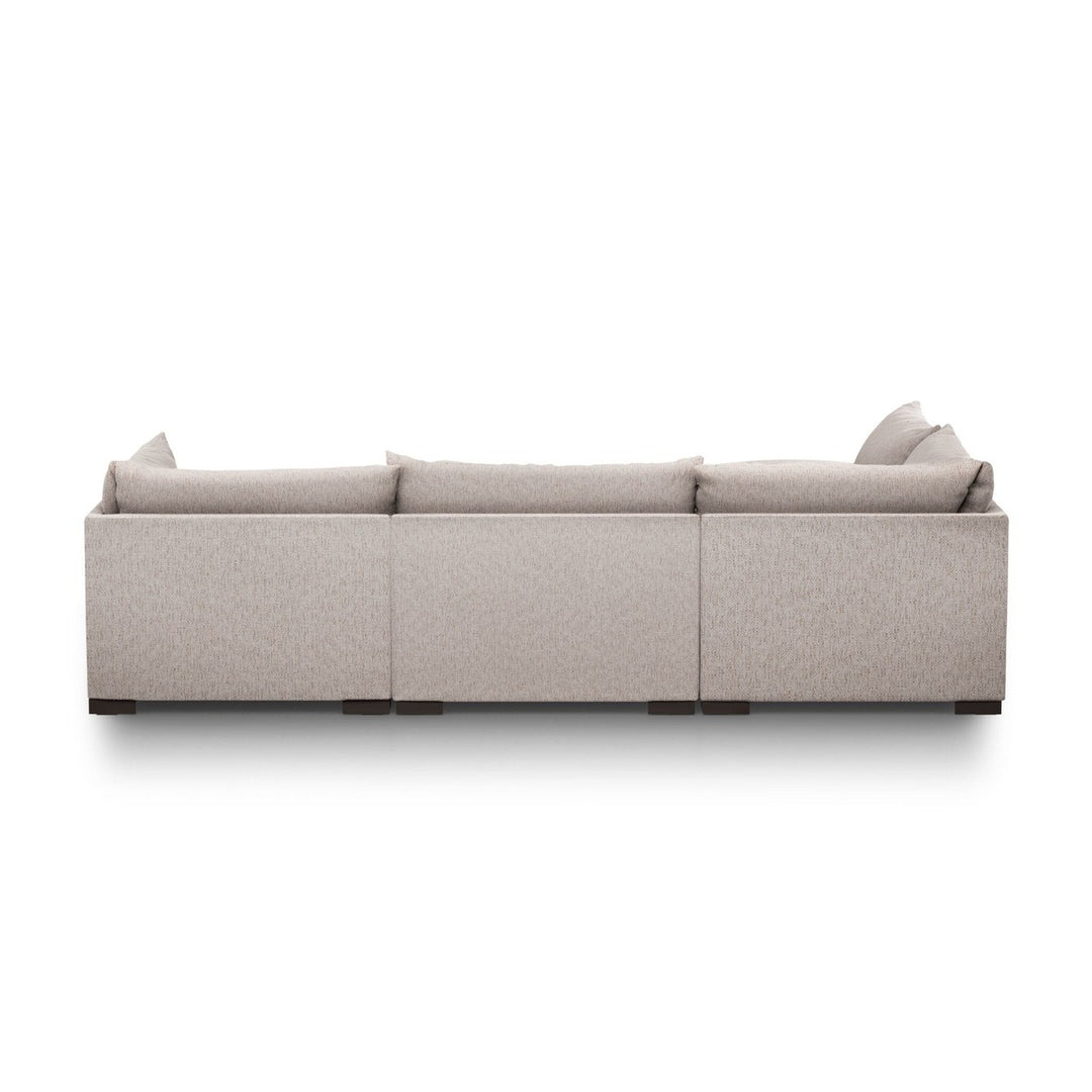 Weston 4-Piece Sectional - Bayside Pebble - Right Facing W/ Ottoman