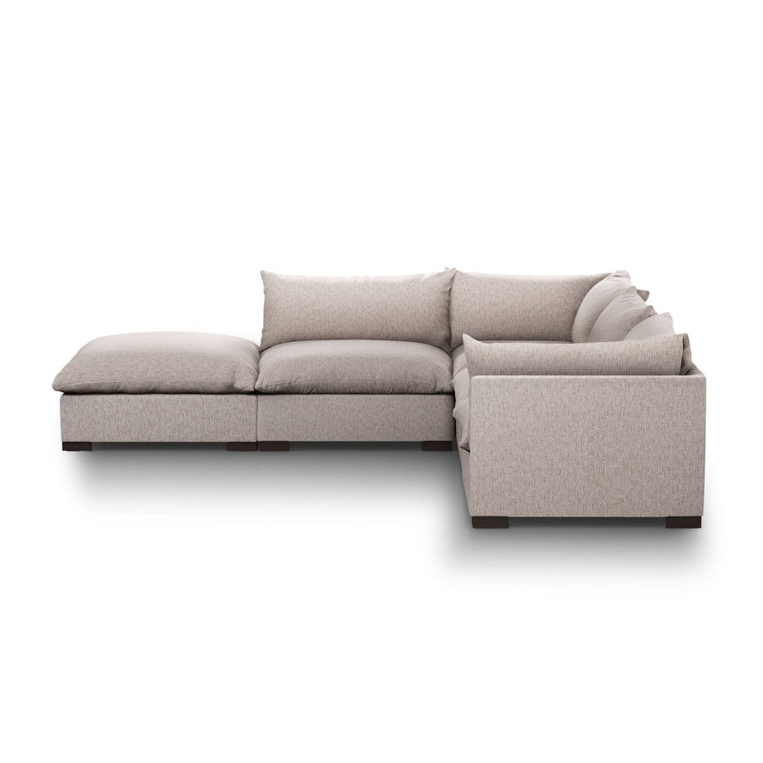 Weston 4-Piece Sectional - Bayside Pebble - Right Facing W/ Ottoman