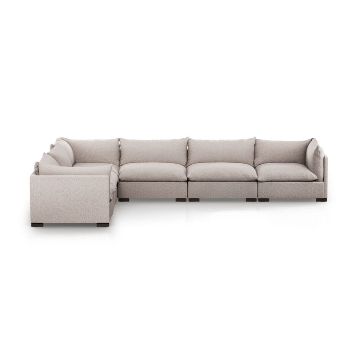 Weston 6-Piece Sectional - Bayside Pebble - Without Ottoman