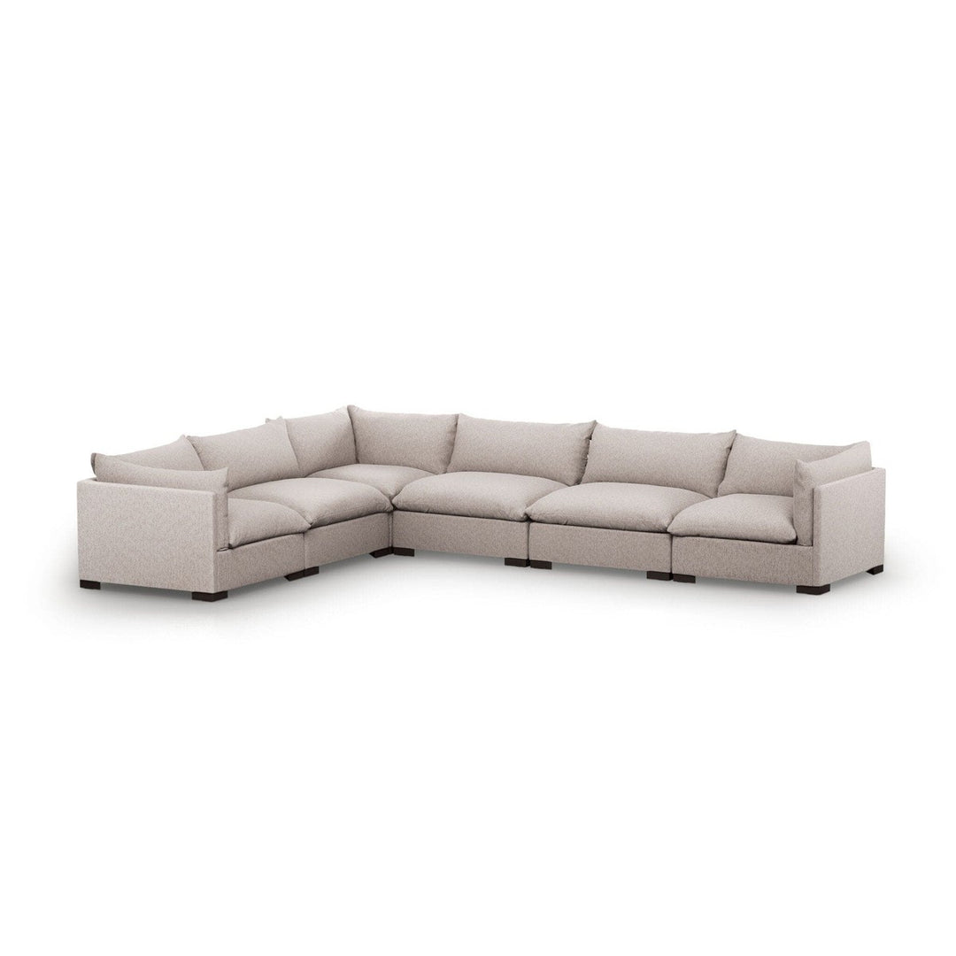 Weston 6-Piece Sectional - Bayside Pebble - Without Ottoman