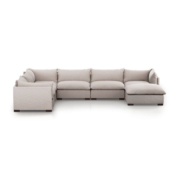 Weston 6-Piece Sectional - Bayside Pebble - With Ottoman