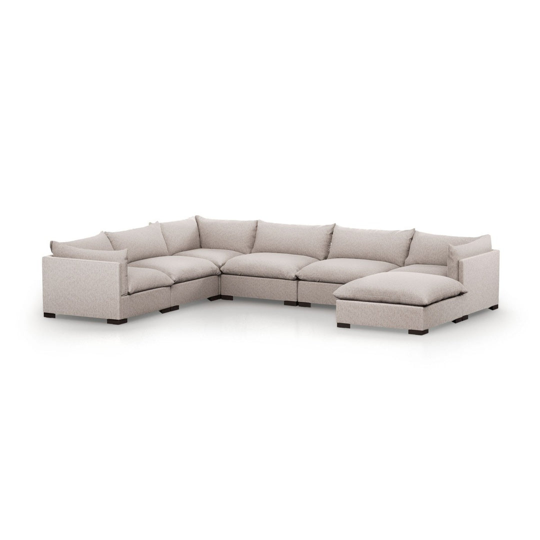 Weston 6-Piece Sectional - Bayside Pebble - With Ottoman