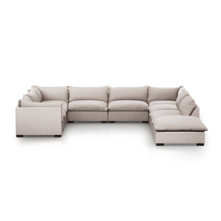 Weston 8-Piece Sectional - Bayside Pebble - With Ottoman