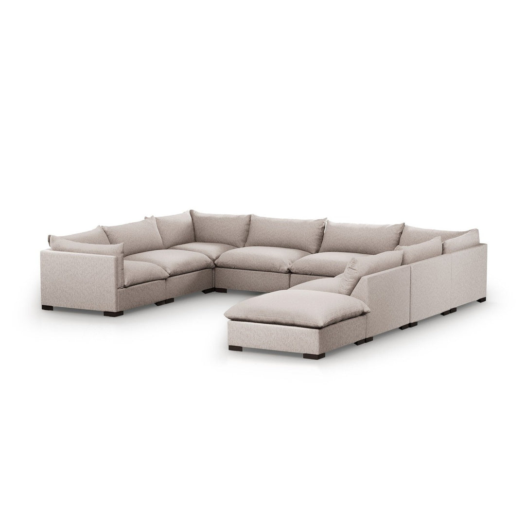 Weston 8-Piece Sectional - Bayside Pebble - With Ottoman