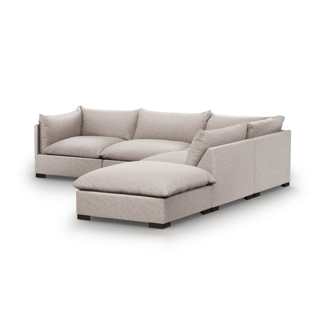 Weston 4-Piece Sectional - Bayside Pebble - Left Facing W/ Ottoman