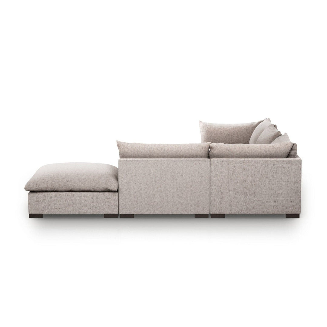 Weston 4-Piece Sectional - Bayside Pebble - Left Facing W/ Ottoman