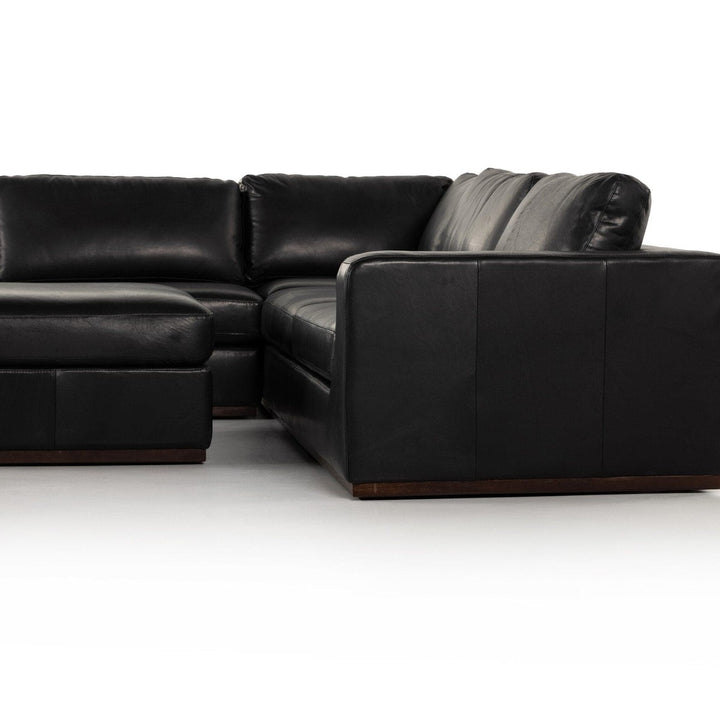 Colton 3-Piece Sectional - Heirloom Black - With Ottoman