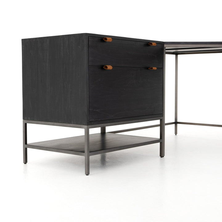 Troy Desk System - Black Wash Poplar