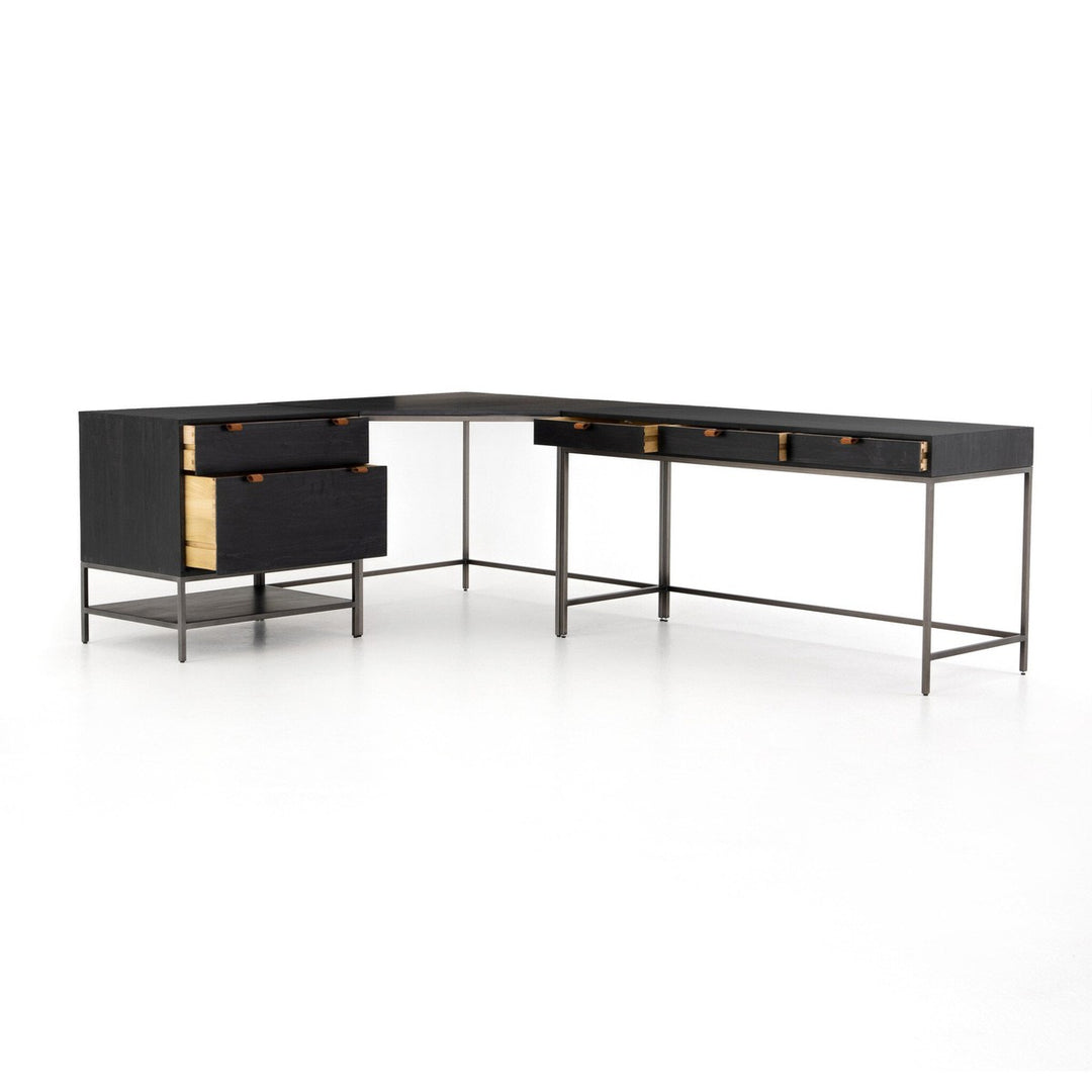 Troy Desk System - Black Wash Poplar