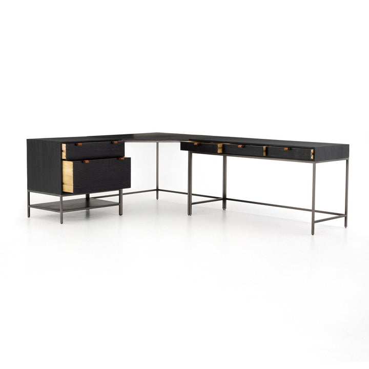 Troy Desk System - Black Wash Poplar