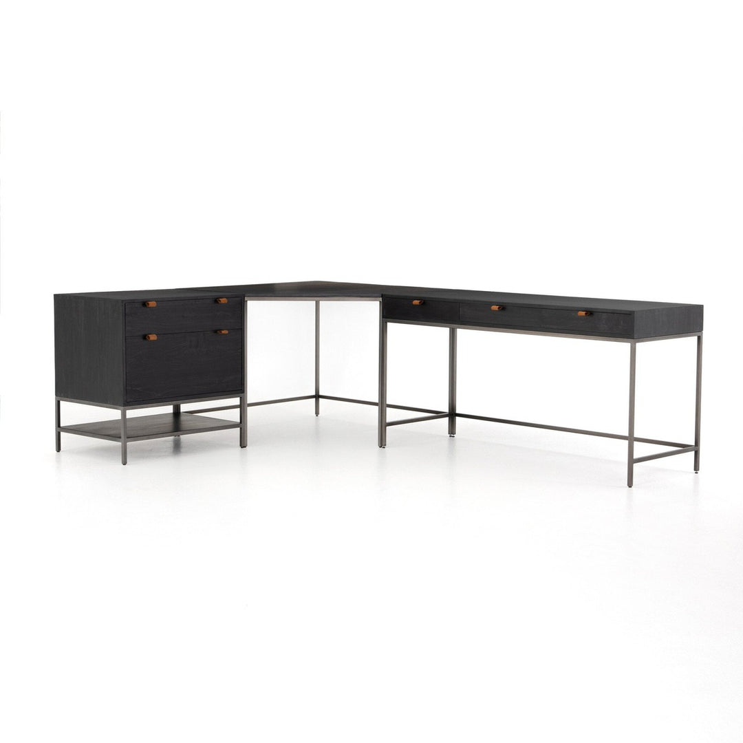 Troy Desk System - Black Wash Poplar