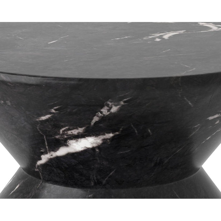 Union End Table - Marble Look-Sunpan-SUNPAN-107410-Side TablesBlack Marble Look-3-France and Son