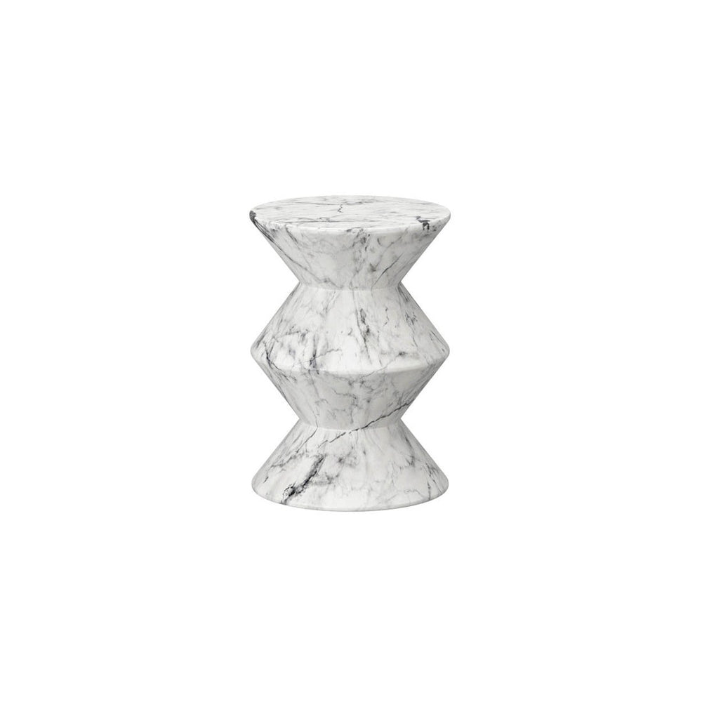Union End Table - Marble Look-Sunpan-SUNPAN-107411-Side TablesWhite Marble Look-2-France and Son