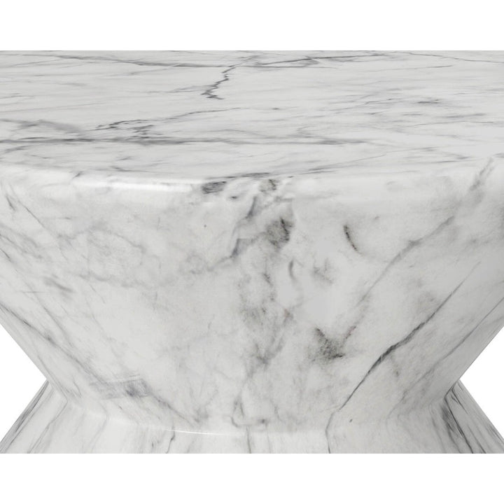 Union End Table - Marble Look-Sunpan-SUNPAN-107410-Side TablesBlack Marble Look-4-France and Son